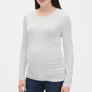 Maternity pure body gap long sleeve white small